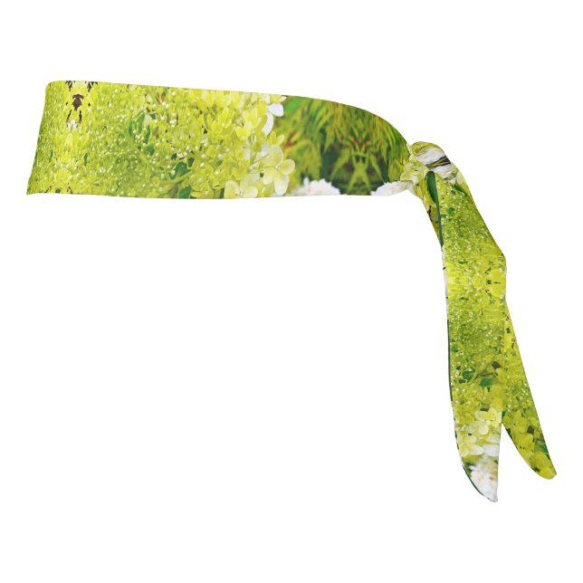 Chartreuse Green, Limelight Hydrangea, Tie Headband (Rotate 90)