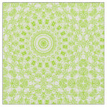 Chartreuse Green Mandala Pattern Fabric