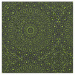 Chartreuse Green Mandala with Bold Symmetry Fabric