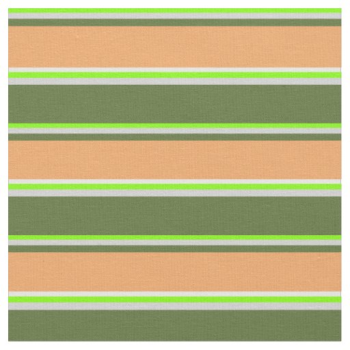 Chartreuse, Grey, Olive Green, Brown & Mint Cream Fabric