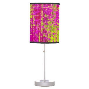 Chartreuse Kiss Pink and Green Abstract Table Lamp