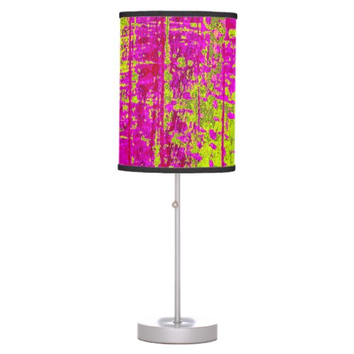 Chartreuse Kiss Pink and Green Abstract Table Lamp