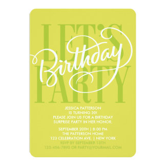 CHARTREUSE LET'S BIRTHDAY PARTY | INVITATION