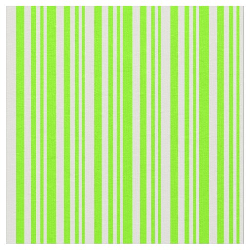 Chartreuse & Light Cyan Striped Pattern Fabric