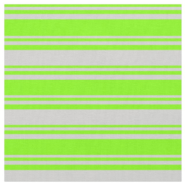 Chartreuse & Light Gray Pattern Fabric (Close Up)