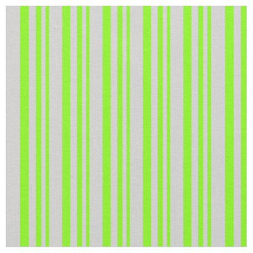 Chartreuse & Light Grey Colored Lined Pattern Fabric