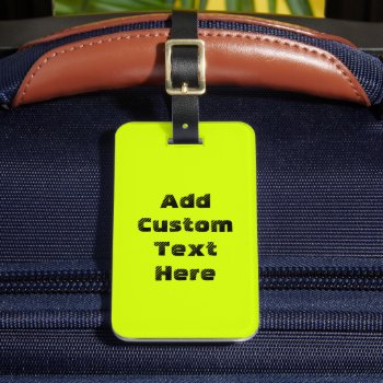 Chartreuse Luggage Tag by cutencomfy at Zazzle