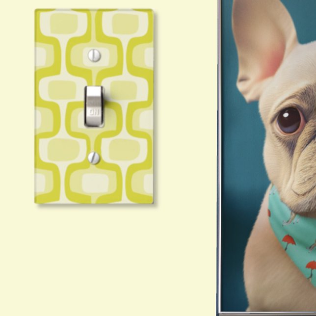 Chartreuse Mid-Century Modern Geometric Light Switch Cover (Creator Uploaded)