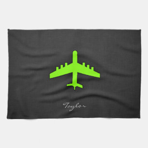 Chartreuse, Neon Green Airplane Towel