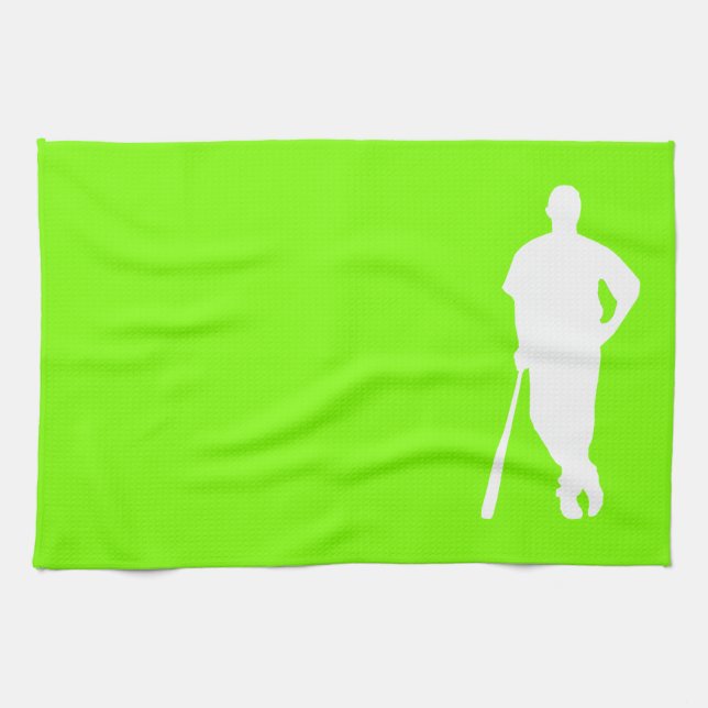 Chartreuse, Neon Green Baseball Towel (Horizontal)
