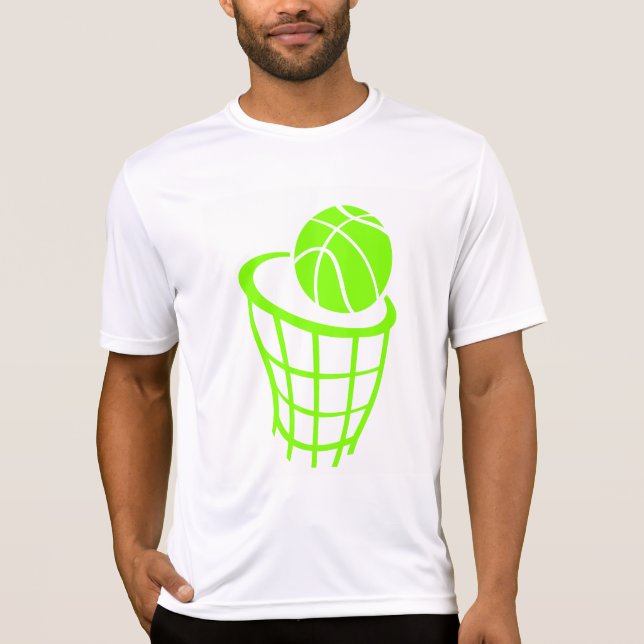 Chartreuse, Neon Green Basketball T-Shirt (Front)