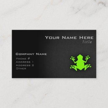 Chartreuse  Neon Green Frog Business Card by ColorStock at Zazzle