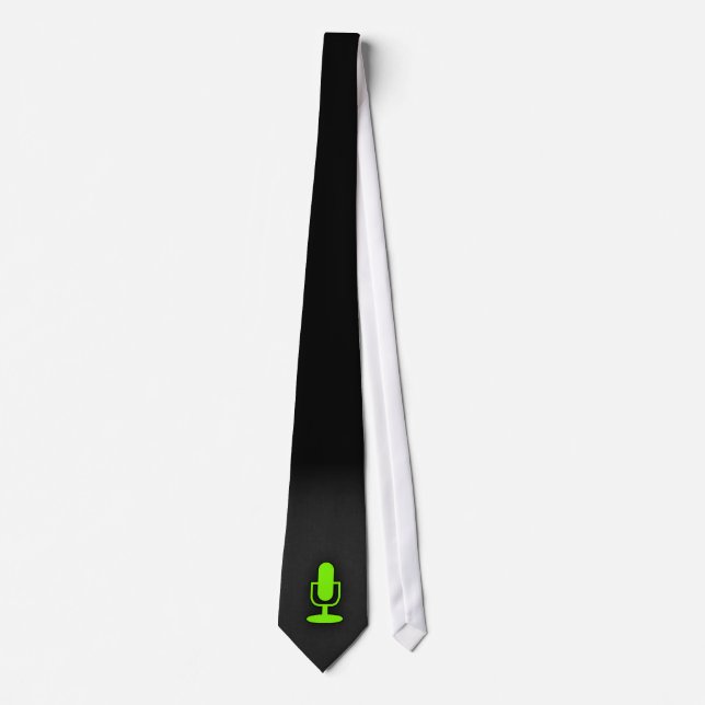 Chartreuse, Neon Green Microphone Neck Tie (Front)