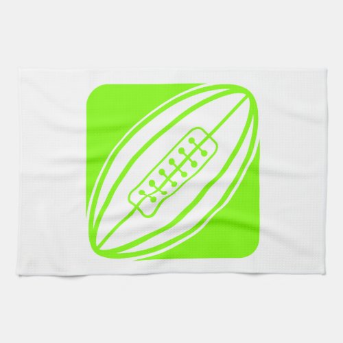 Chartreuse Neon Green Rugby Kitchen Towel