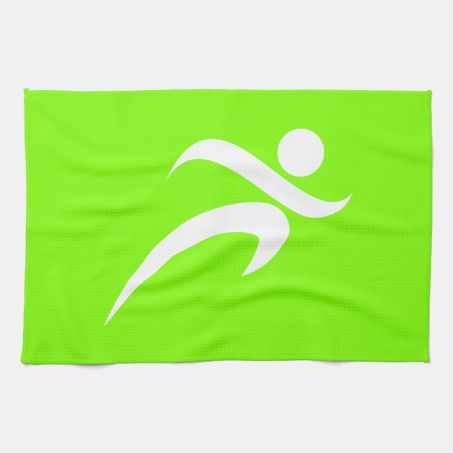 Chartreuse, Neon Green Running Towel (Horizontal)
