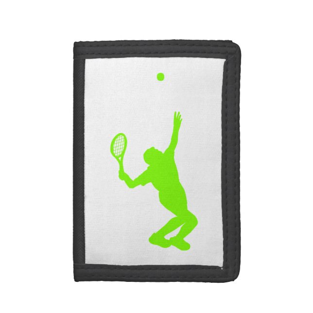Chartreuse, Neon Green Tennis Tri-fold Wallet (Front Vertical)