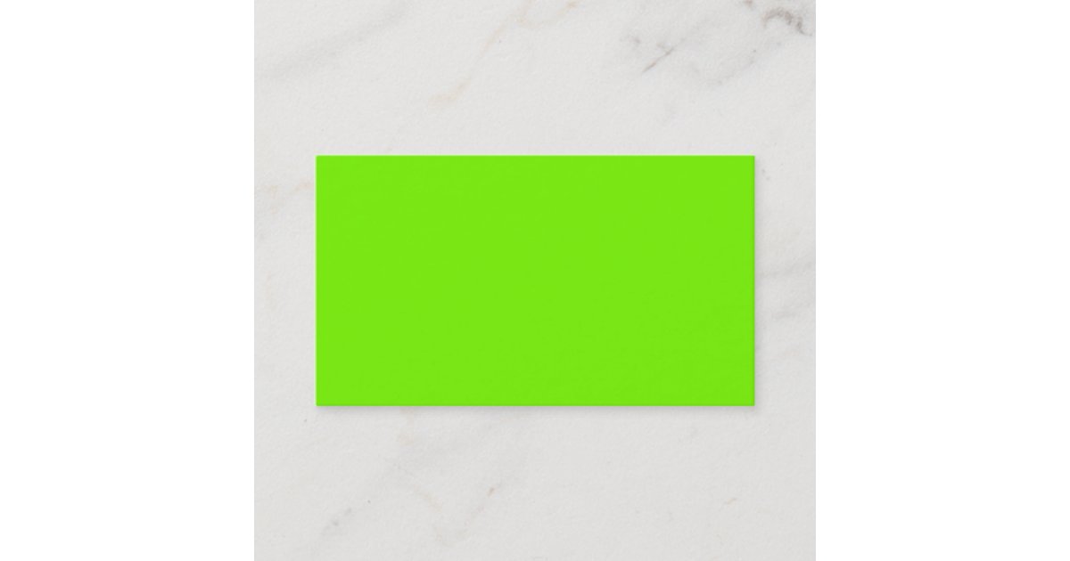 Chartreuse Neon Yellow Green Color Only Tools Business Card Zazzle 