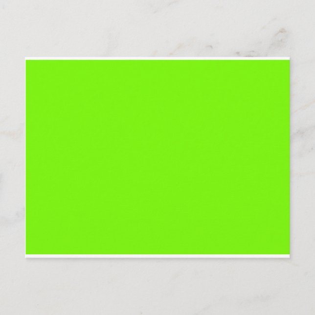 Chartreuse Neon Yellow Green Color Only Tools Postcard (Front)