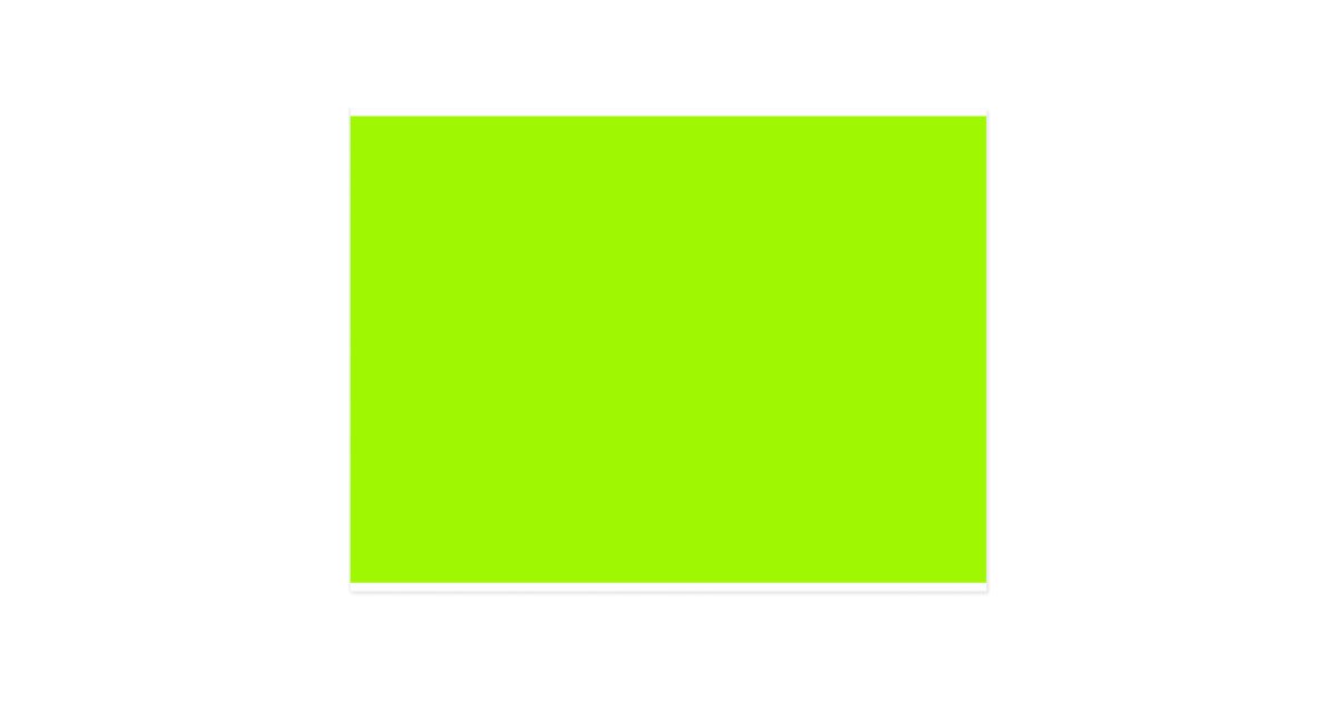 Chartreuse Neon Yellow Green Color Only Tools Postcard 