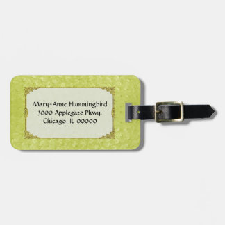 Chartreuse Ostrich Skin Look Custom Luggage Tage Tag