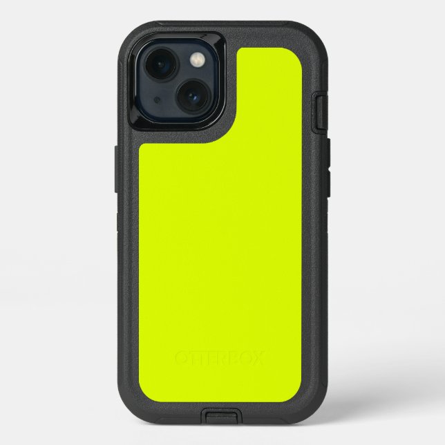 Chartreuse OtterBox Defender iPhone 13 Case (Back)