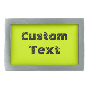 Chartreuse Rectangular Belt Buckle