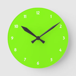 Chartreuse Round Clock