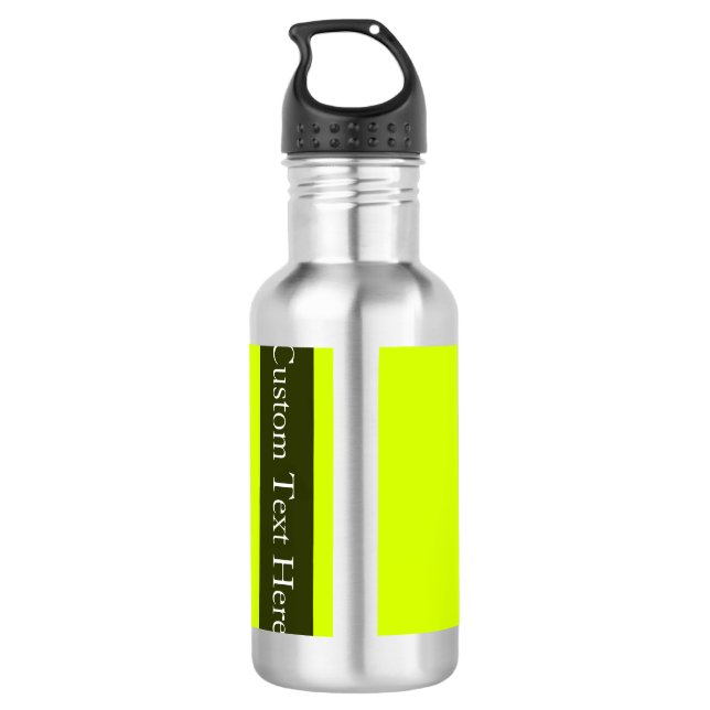 Chartreuse Stainless Steel Water Bottle (Back)