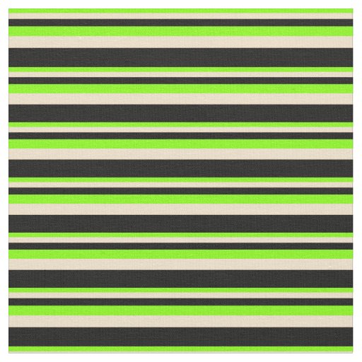 Chartreuse, Tan & Black Lines Fabric