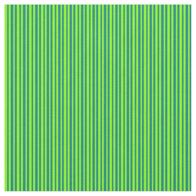 Chartreuse & Teal Lines Fabric (Close Up)