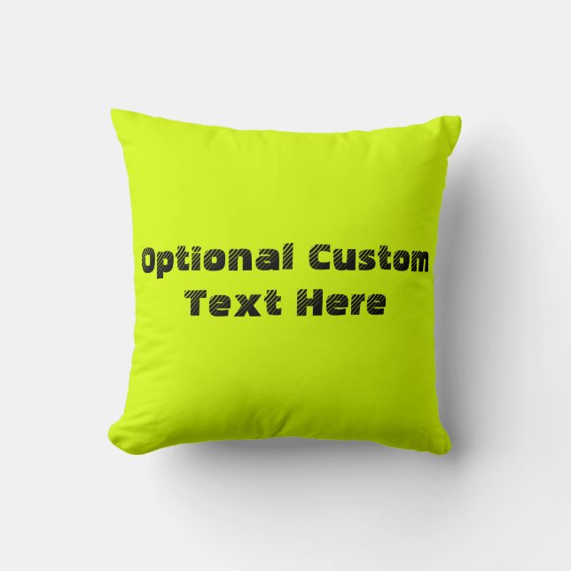 Chartreuse Throw Pillow (Front)