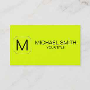Chartreuse (traditional) color background business card