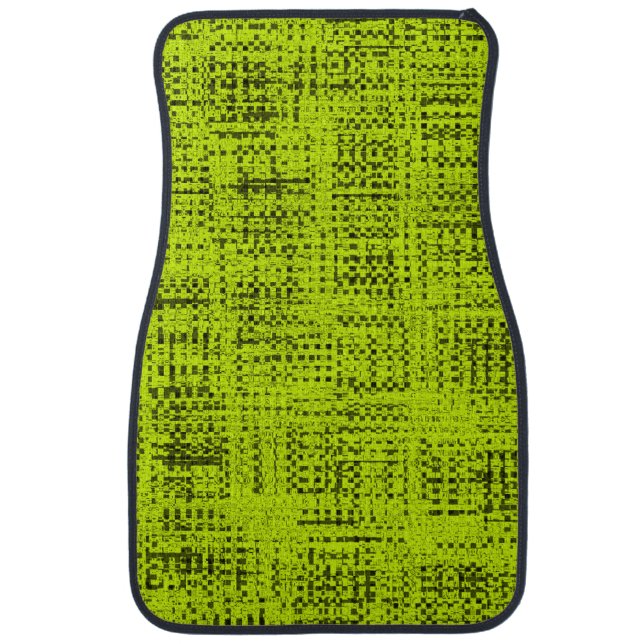 Chartreuse Tweed Car Floor Mat (Front)