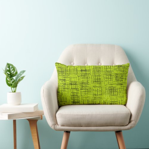 Chartreuse Tweed  Lumbar Pillow