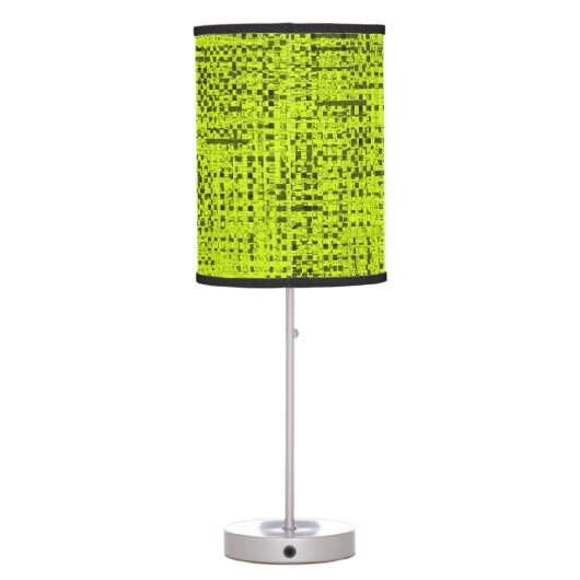 Chartreuse Tweed Table Lamp (Back)