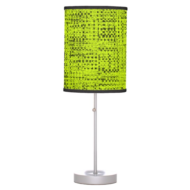 Chartreuse Tweed Table Lamp (Front)