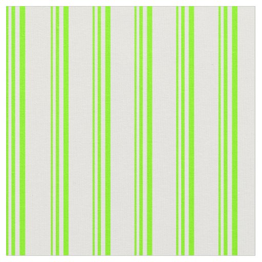 Chartreuse & White Lined/Striped Pattern Fabric