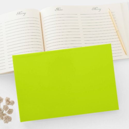 Chartreuse Yellow Guest Book