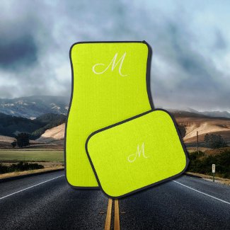 Chartreuse yellow -  monogrammed  