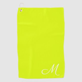 Chartreuse yellow -  monogrammed   