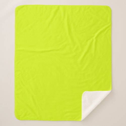  Chartreuse Yellow  Sherpa Blanket