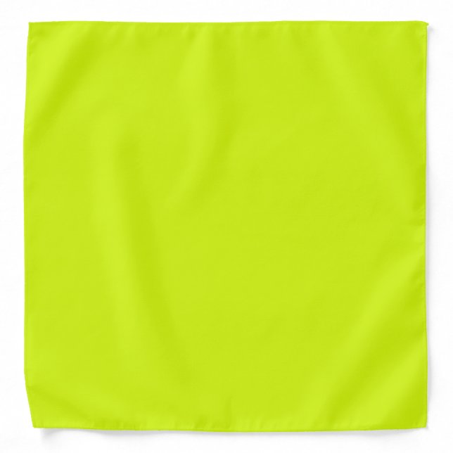 Chartreuse Yellow solid color Bandana (Front)
