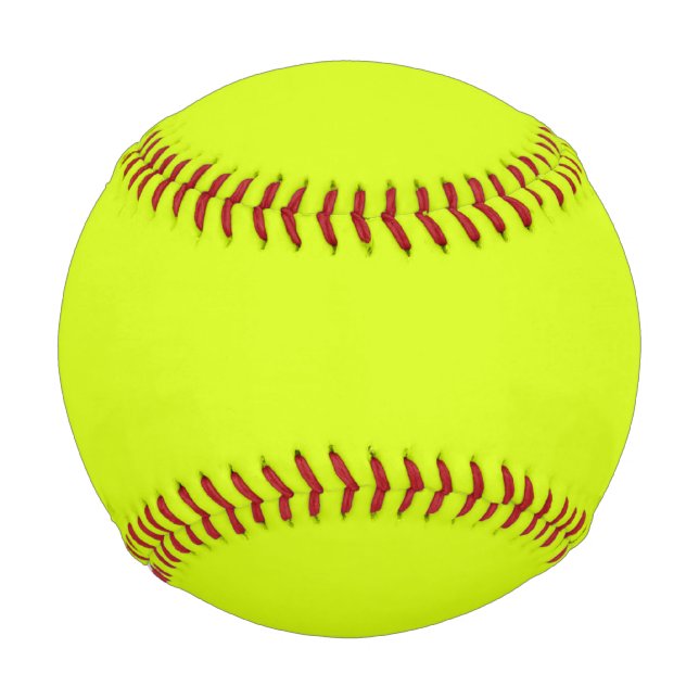 Chartreuse Yellow solid color Baseball (Front)