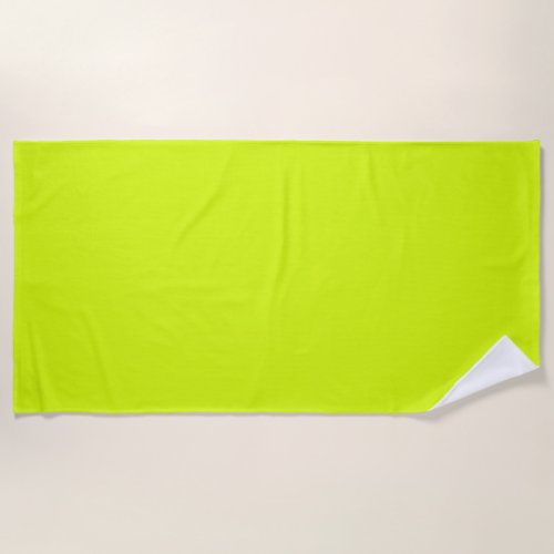  Chartreuse Yellow solid color  Beach Towel