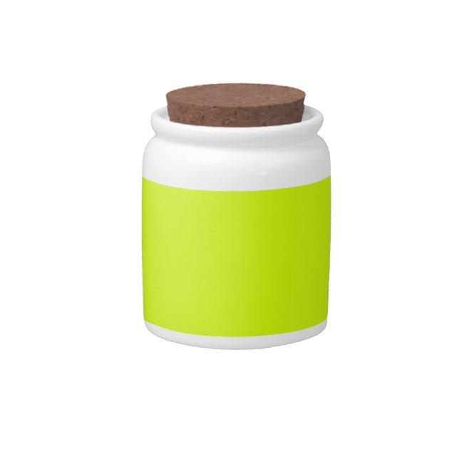  Chartreuse Yellow (solid color)  Candy Jar (Front)