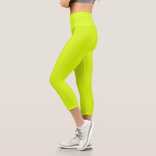  Chartreuse Yellow (solid color)  Capri Leggings