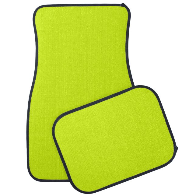 Chartreuse Yellow solid color Car Floor Mat (Set)