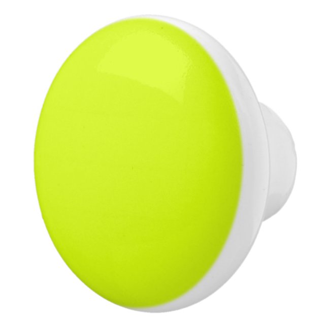 Chartreuse Yellow solid color Ceramic Knob (Right)