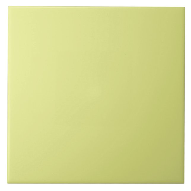 Chartreuse-Yellow solid color Ceramic Tile (Front)