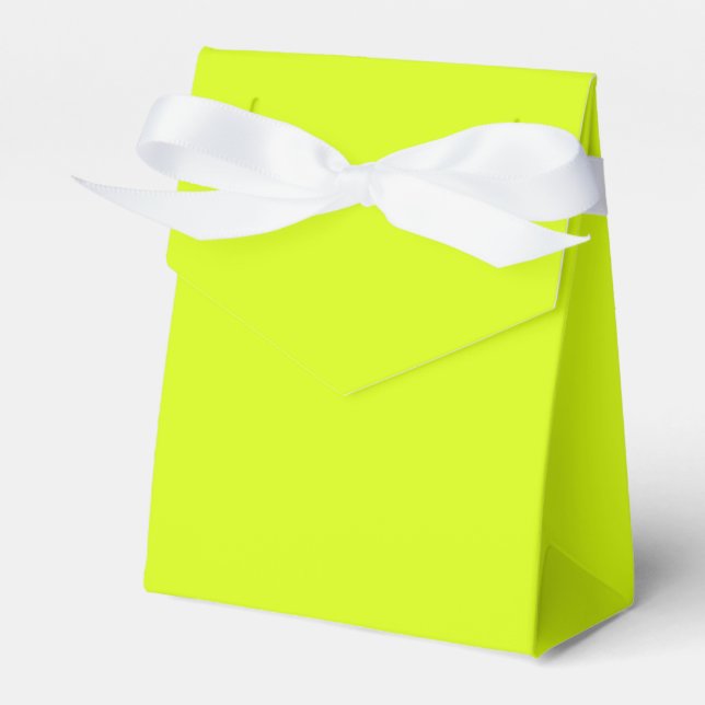 Chartreuse Yellow solid color Favor Boxes (Front Side)